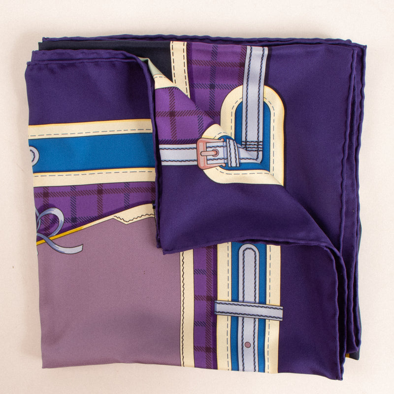 Shop this authentic Hermes Camails Blue Silk Camails 90 Scarf Pre-Loved on Labellov.com