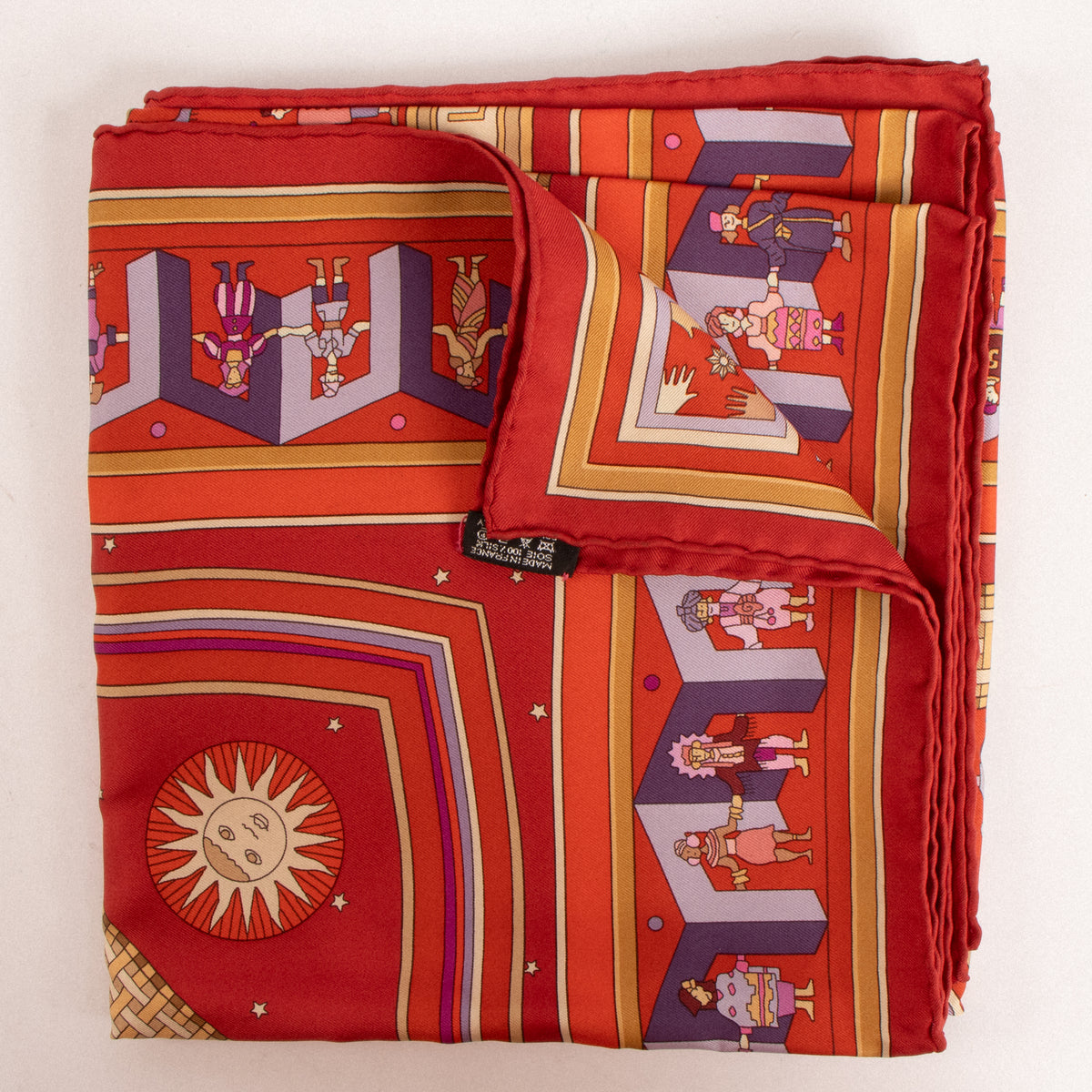  Shop this authentic Hermes Donner la main Red Silk 90 Scarf Pre-Loved on Labellov.com