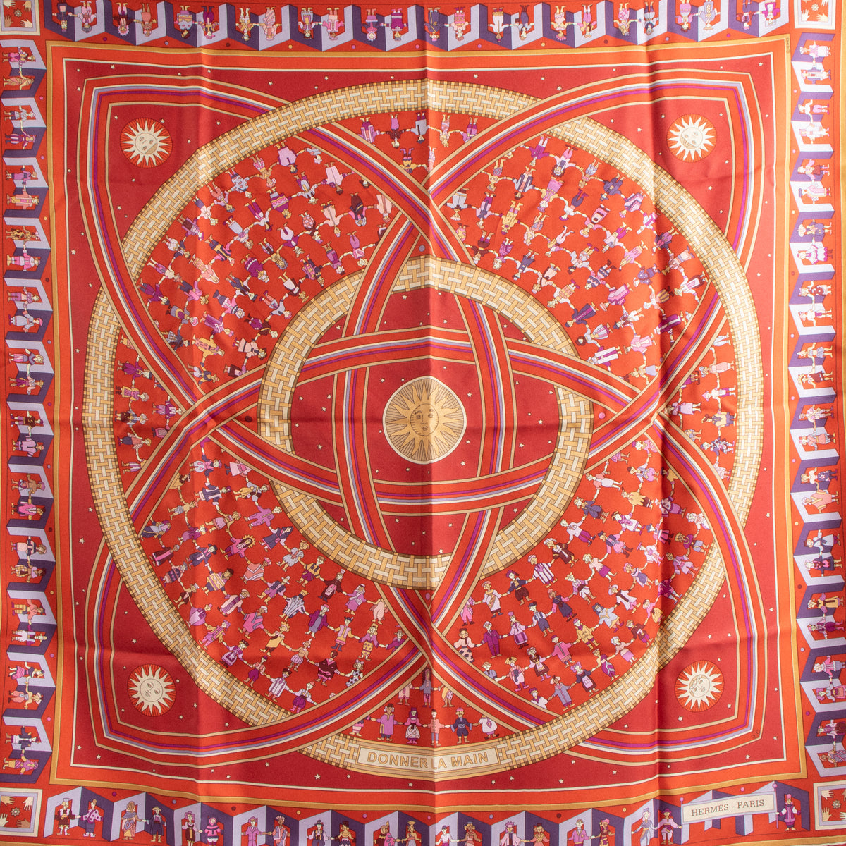  Shop this authentic Hermes Donner la main Red Silk 90 Scarf Pre-Loved on Labellov.com