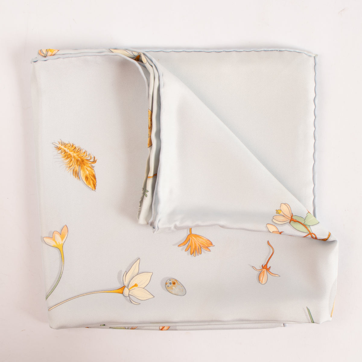 Shop this authentic Hermes Blue Silk 90 Scarf Pre-Loved on Labellov.com