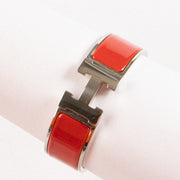 Shop this authentic Hermes Red Clic Clac H Bracelet Pre-Loved on Labellov.com