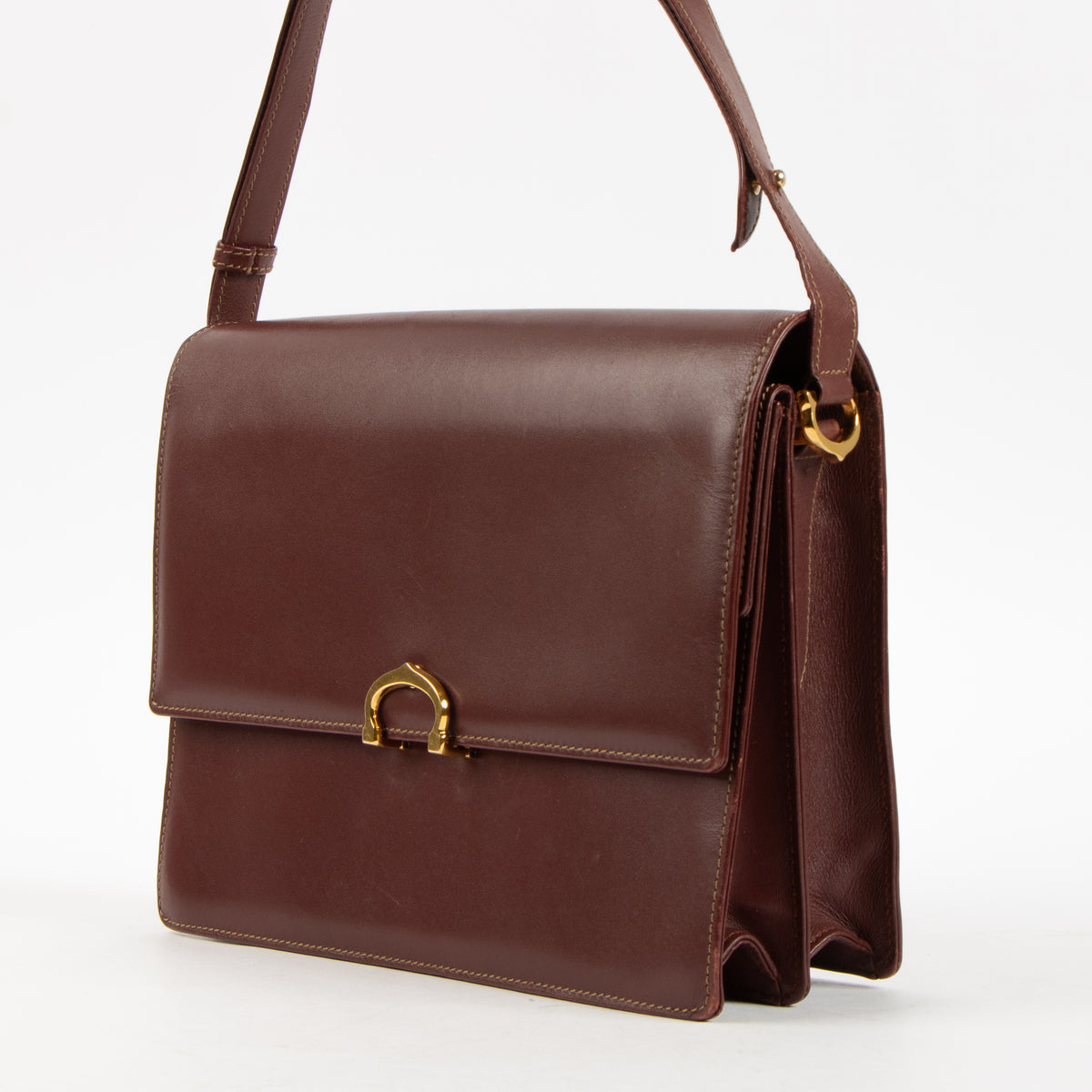 Shop this authentic Cartier Bordeaux C de Cartier Flap Bag Pre-Loved on Labellov.com