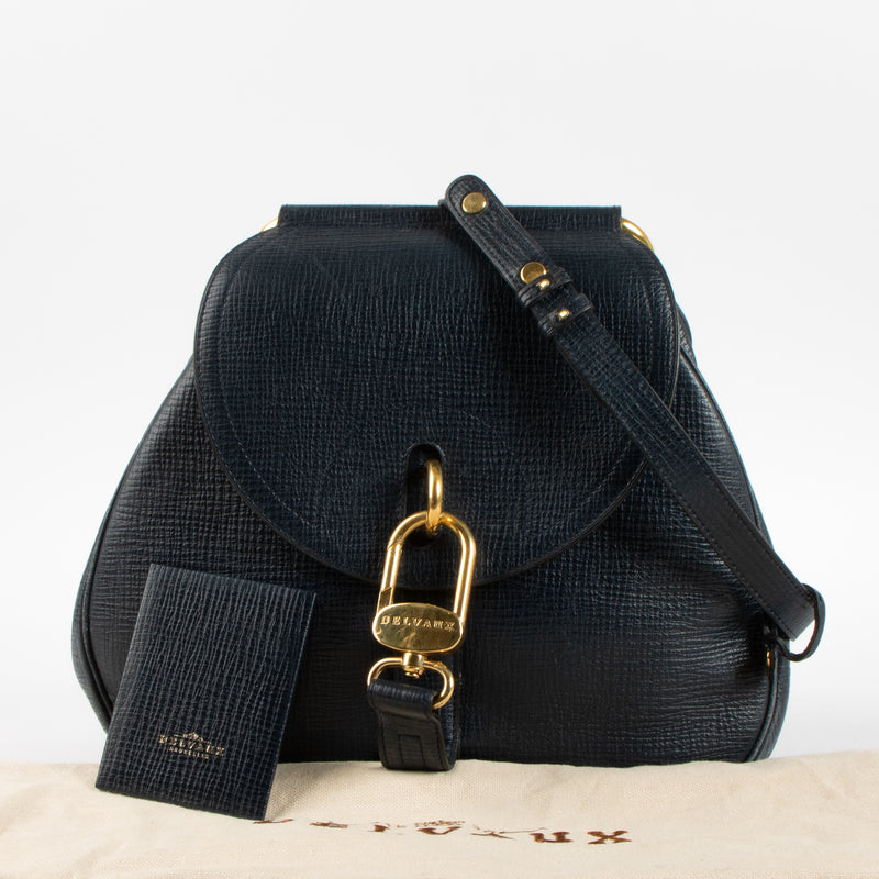Shop the authentic Delvaux Blue Leather Cerceau Bag on Labellov.com.