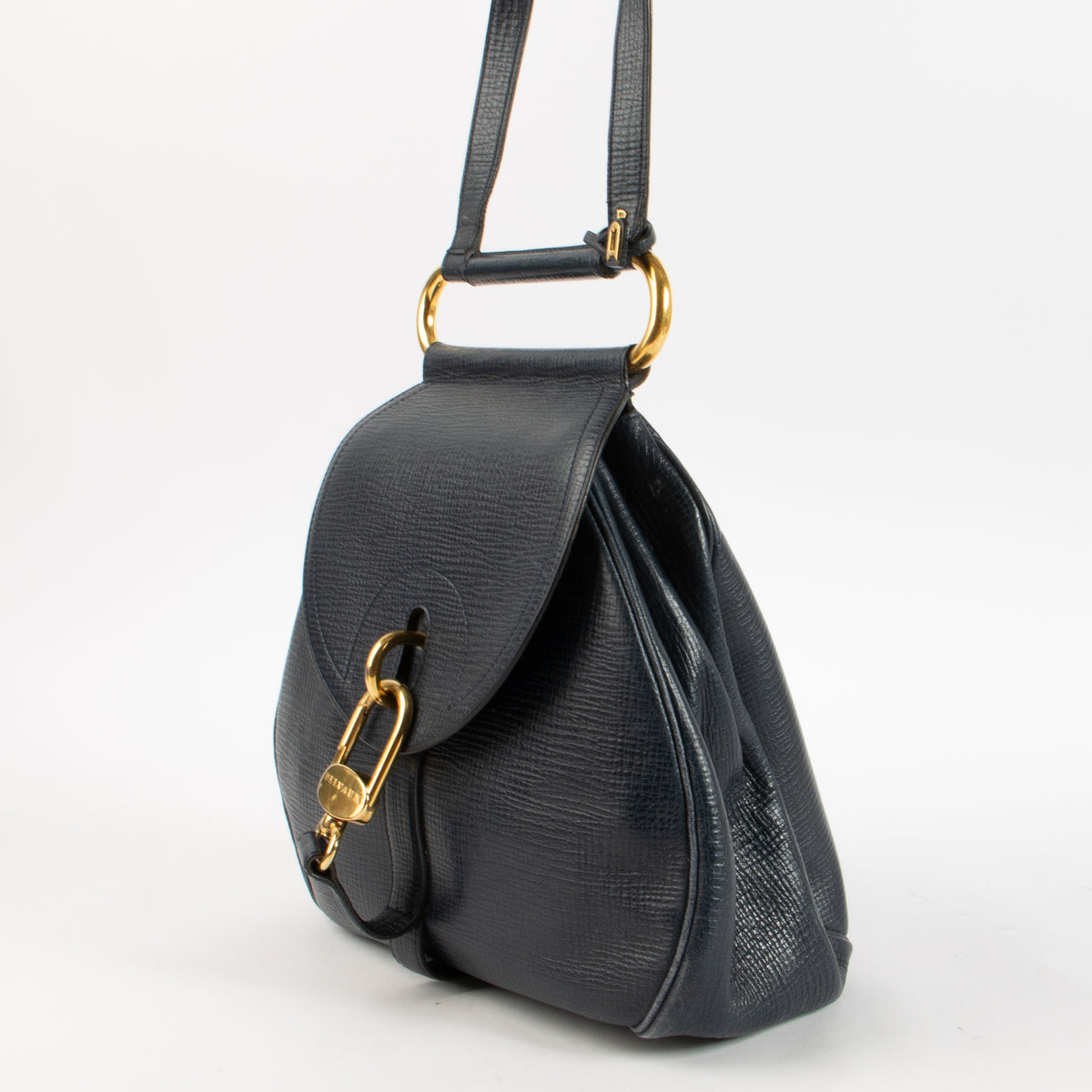 Shop the authentic Delvaux Blue Leather Cerceau Bag on Labellov.com.