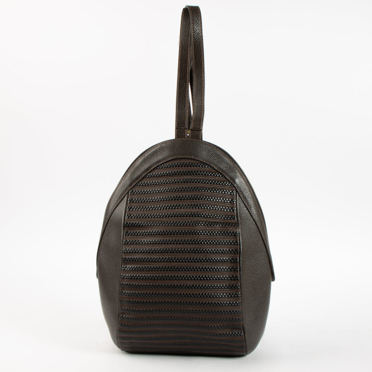 Shop this authentic Delvaux Brown Tissage Côtelé Azov Backpack Pre-Loved on Labellov.com