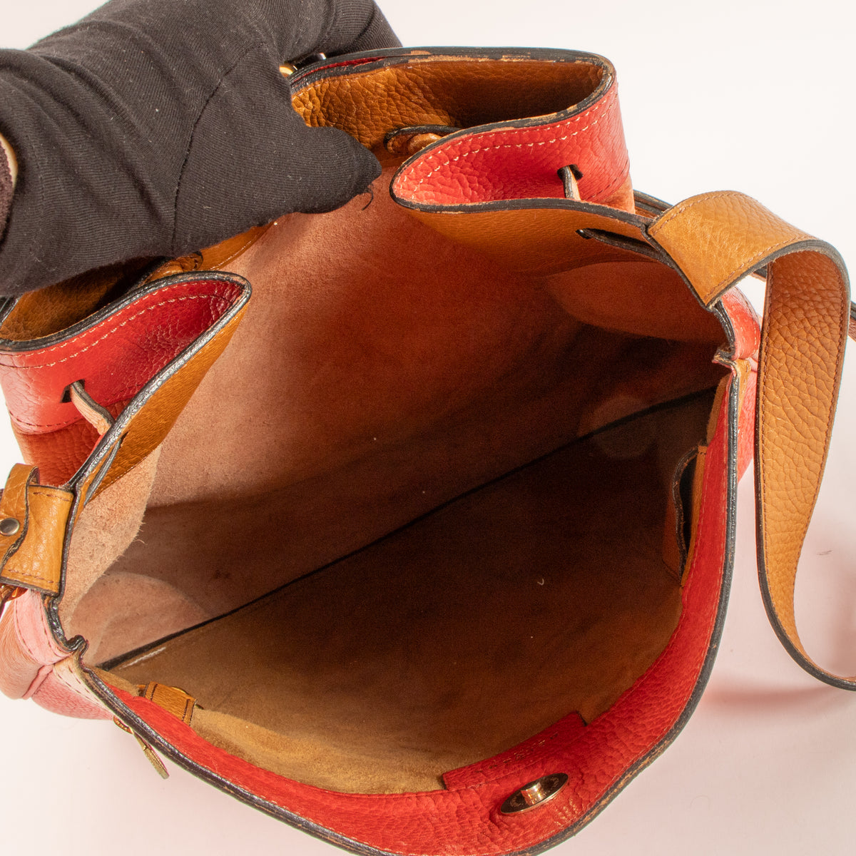 Delvaux Red Tricolor Nomade Bag