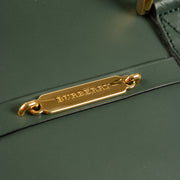 Shop this authentic Burberry Porosum Green Leather Knight Bag pre-loved on Labellov.com