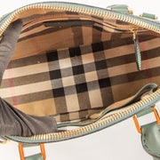 Shop this authentic Burberry Porosum Green Leather Knight Bag pre-loved on Labellov.com