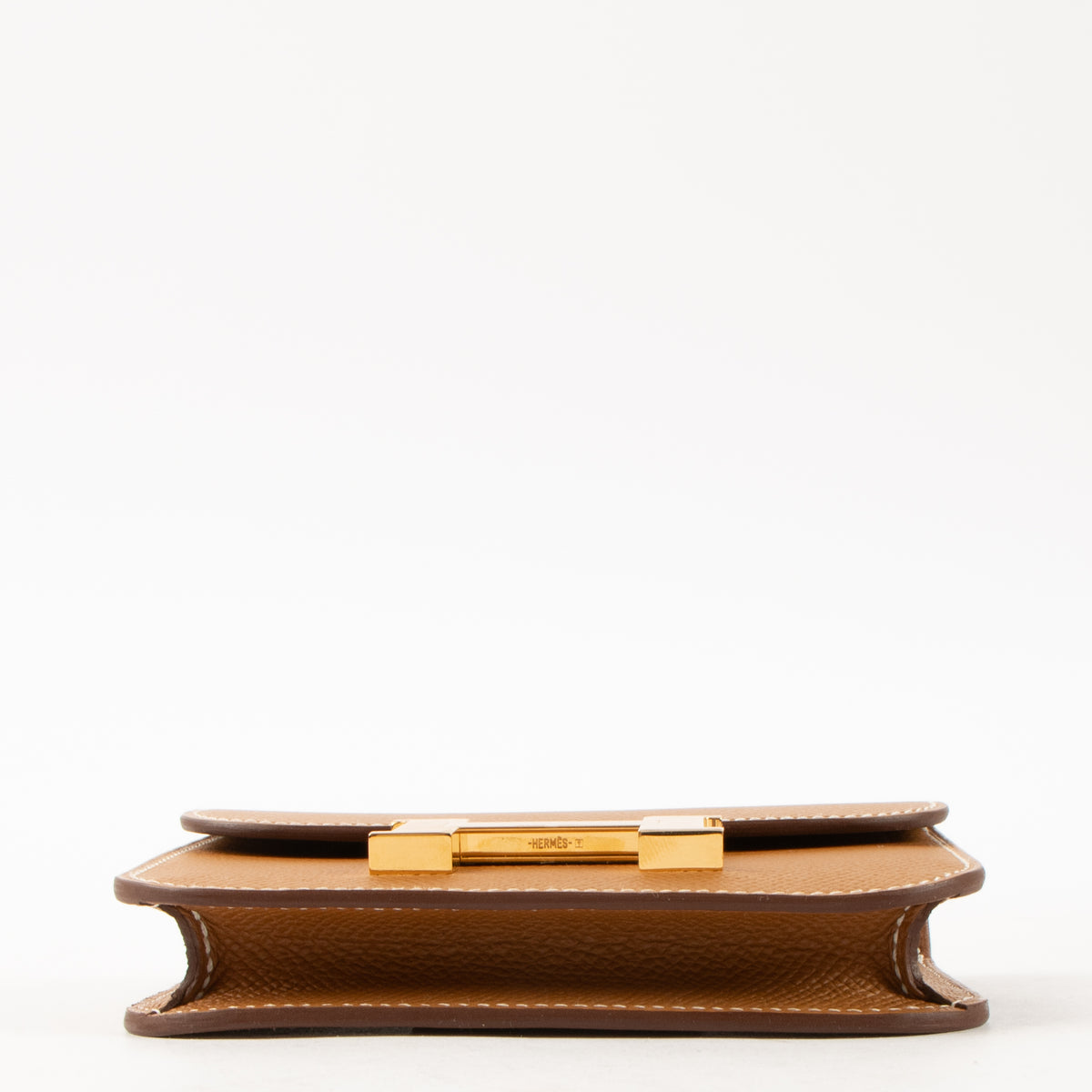 Shop this authentic Hermes Constance Slim Wallet Gold Evercolor GHW Pre-Loved on Labellov.com