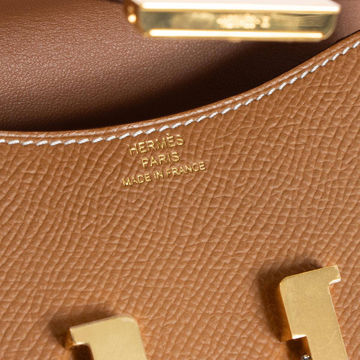 Shop this authentic Hermes Constance Slim Wallet Gold Evercolor GHW Pre-Loved on Labellov.com