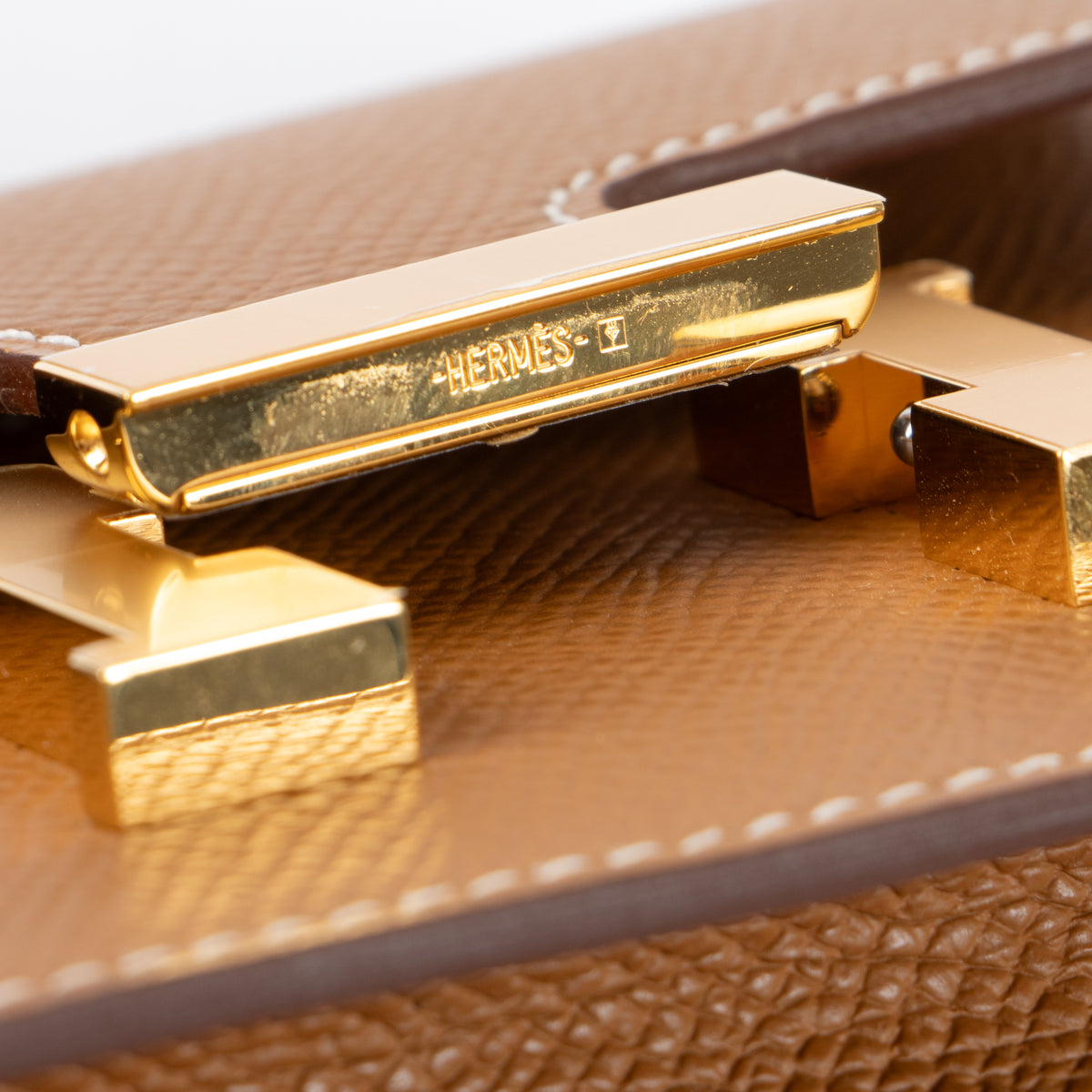 Shop this authentic Hermes Constance Slim Wallet Gold Evercolor GHW Pre-Loved on Labellov.com