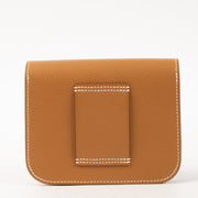 Shop this authentic Hermes Constance Slim Wallet Gold Evercolor GHW Pre-Loved on Labellov.com