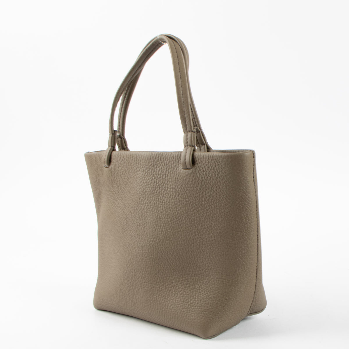 Shop this authentic The Row Taupe Calfskin Parker Small Tote Bag pre-loved on Labellov.com