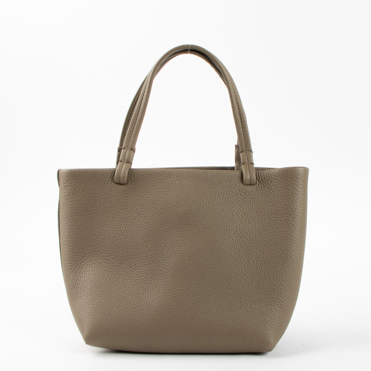 Shop this authentic The Row Taupe Calfskin Parker Small Tote Bag pre-loved on Labellov.com