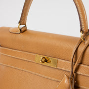 Shop this authentic Hermes Kelly 35 Naturel Sable Ardennes GHW pre-loved on Labellov.com