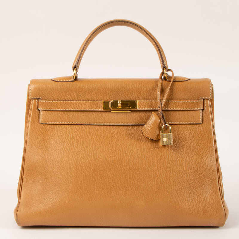 Shop this authentic Hermes Kelly 35 Naturel Sable Ardennes GHW pre-loved on Labellov.com