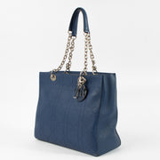 Shop this authentic Christian Dior Blue Cannage UltraDior Medium Tote Bag pre-loved on Labellov.com