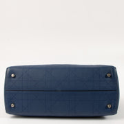 Shop this authentic Christian Dior Blue Cannage UltraDior Medium Tote Bag pre-loved on Labellov.com