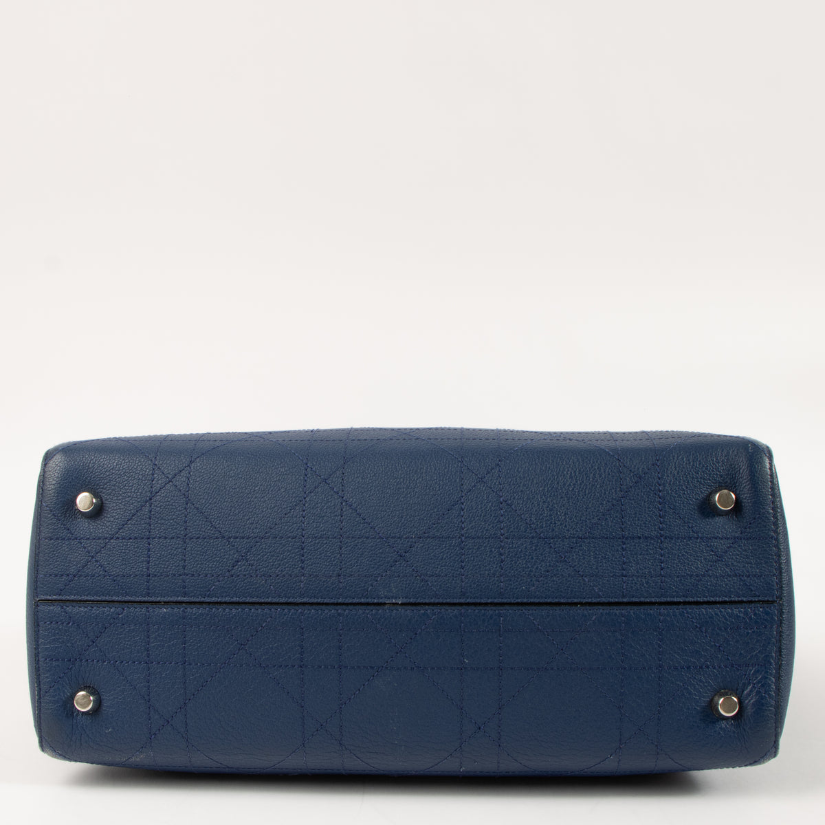 Shop this authentic Christian Dior Blue Cannage UltraDior Medium Tote Bag pre-loved on Labellov.com