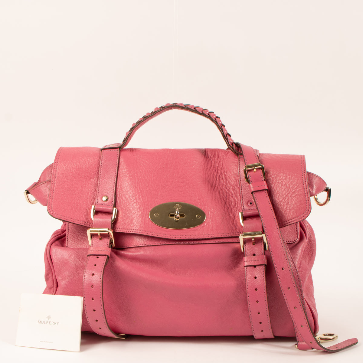 Shop this authentic Mulberry Pink Leather Alexa Oversized Bag pre-loved on labellov.com
