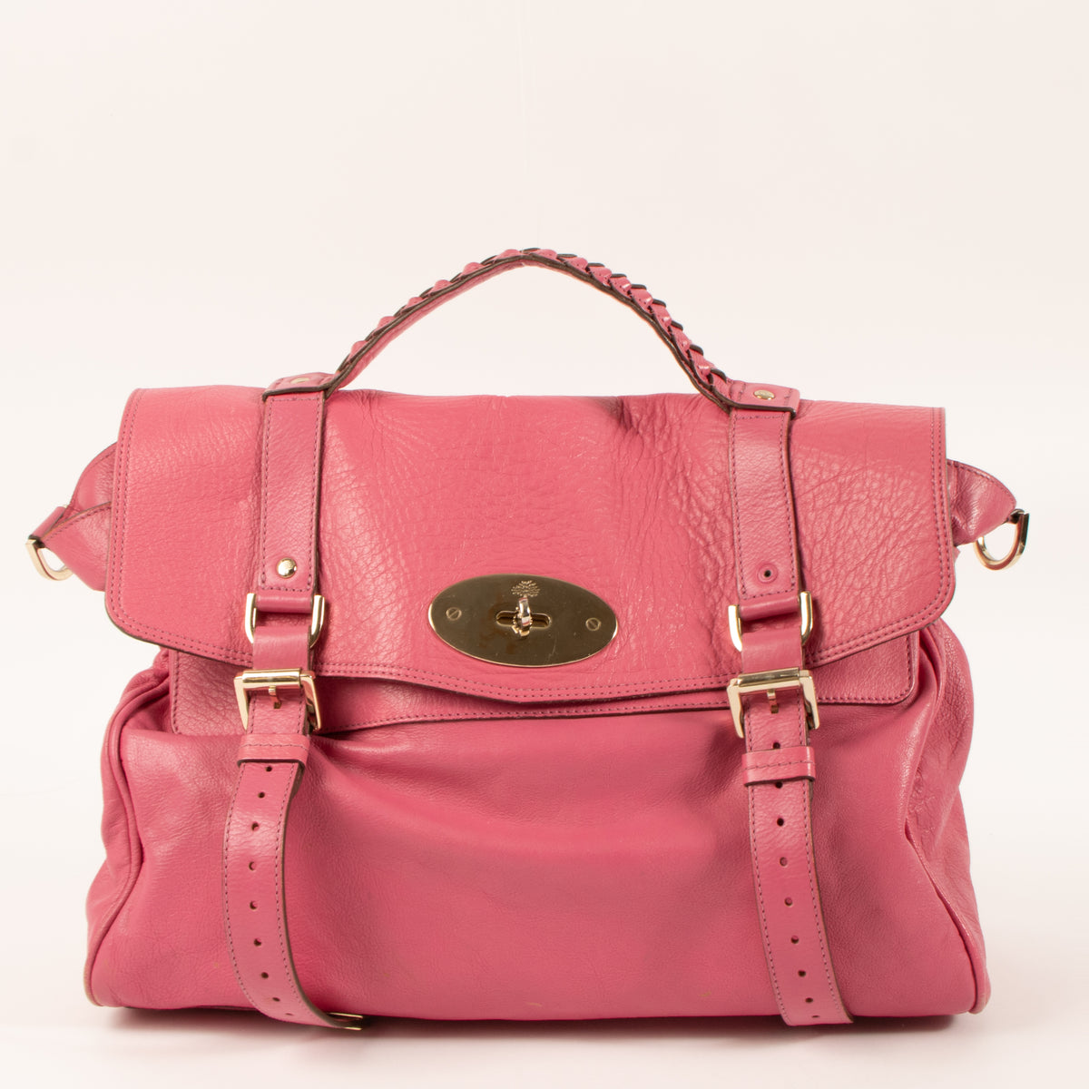 Shop this authentic Mulberry Pink Leather Alexa Oversized Bag pre-loved on labellov.com
