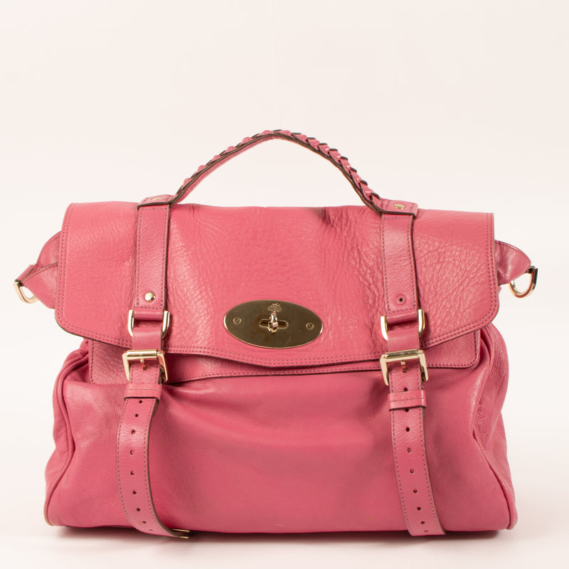 Shop this authentic Mulberry Pink Leather Alexa Oversized Bag pre-loved on labellov.com