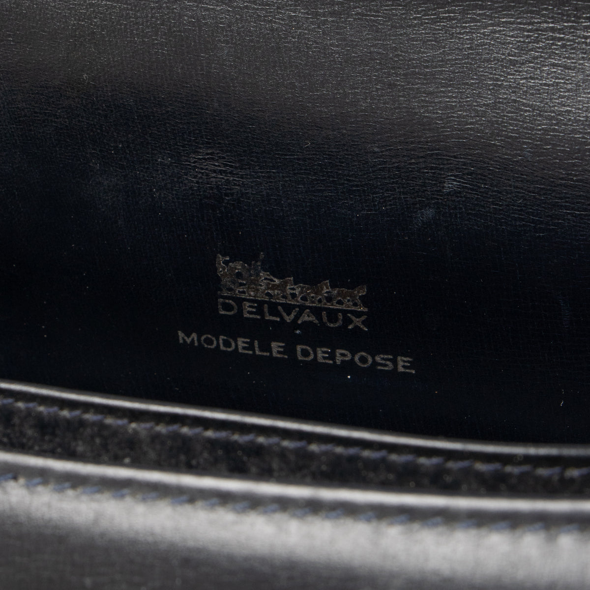 Shop this authentic Delvaux Vintage Blue Box Calf Shoulder bag pre-loved on Labellov.com