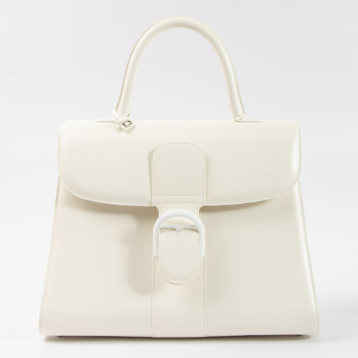 Shop this authentic Delvaux Ivory Box Calf Brillant GM Bag pre-loved on Labellov.com