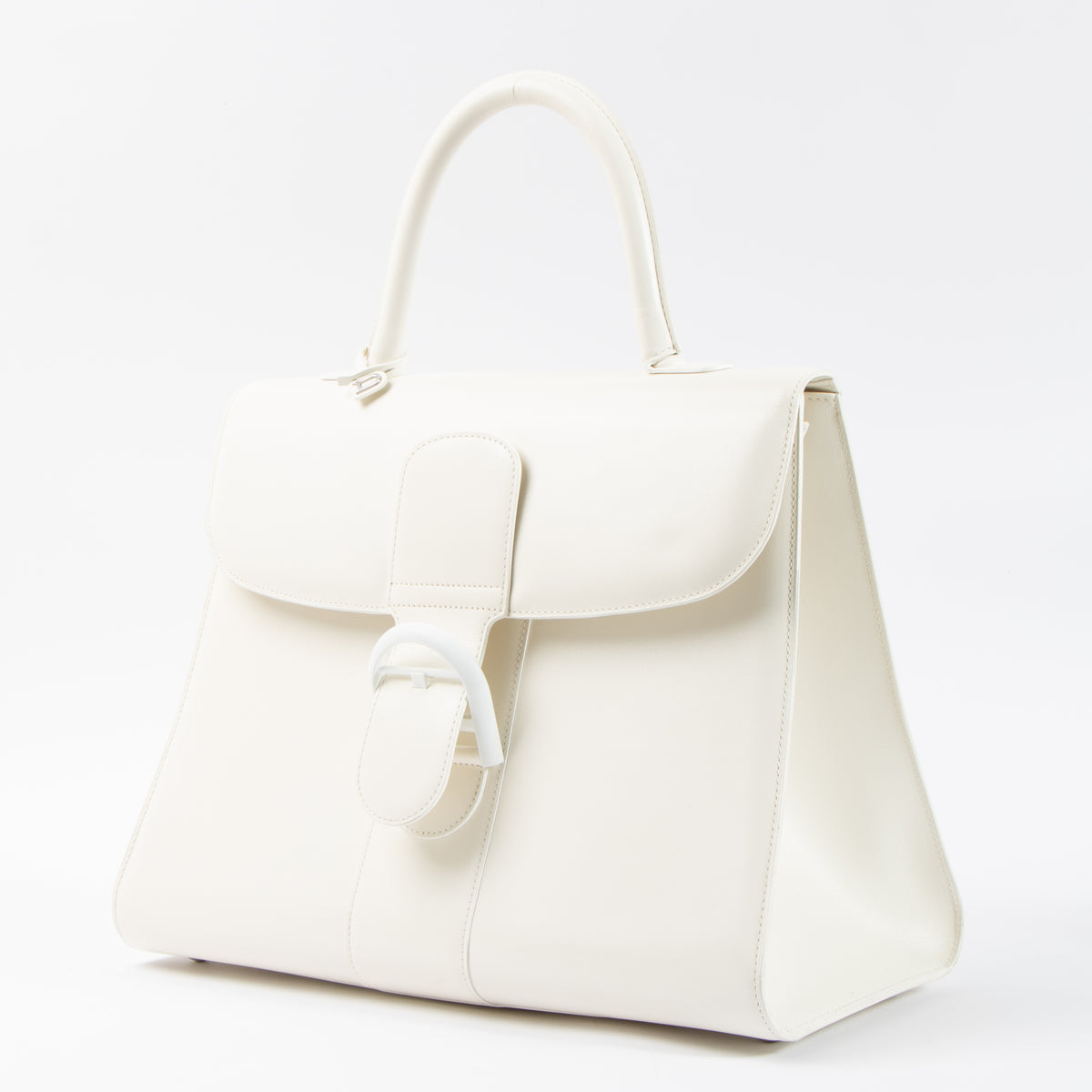Shop this authentic Delvaux Ivory Box Calf Brillant GM Bag pre-loved on Labellov.com
