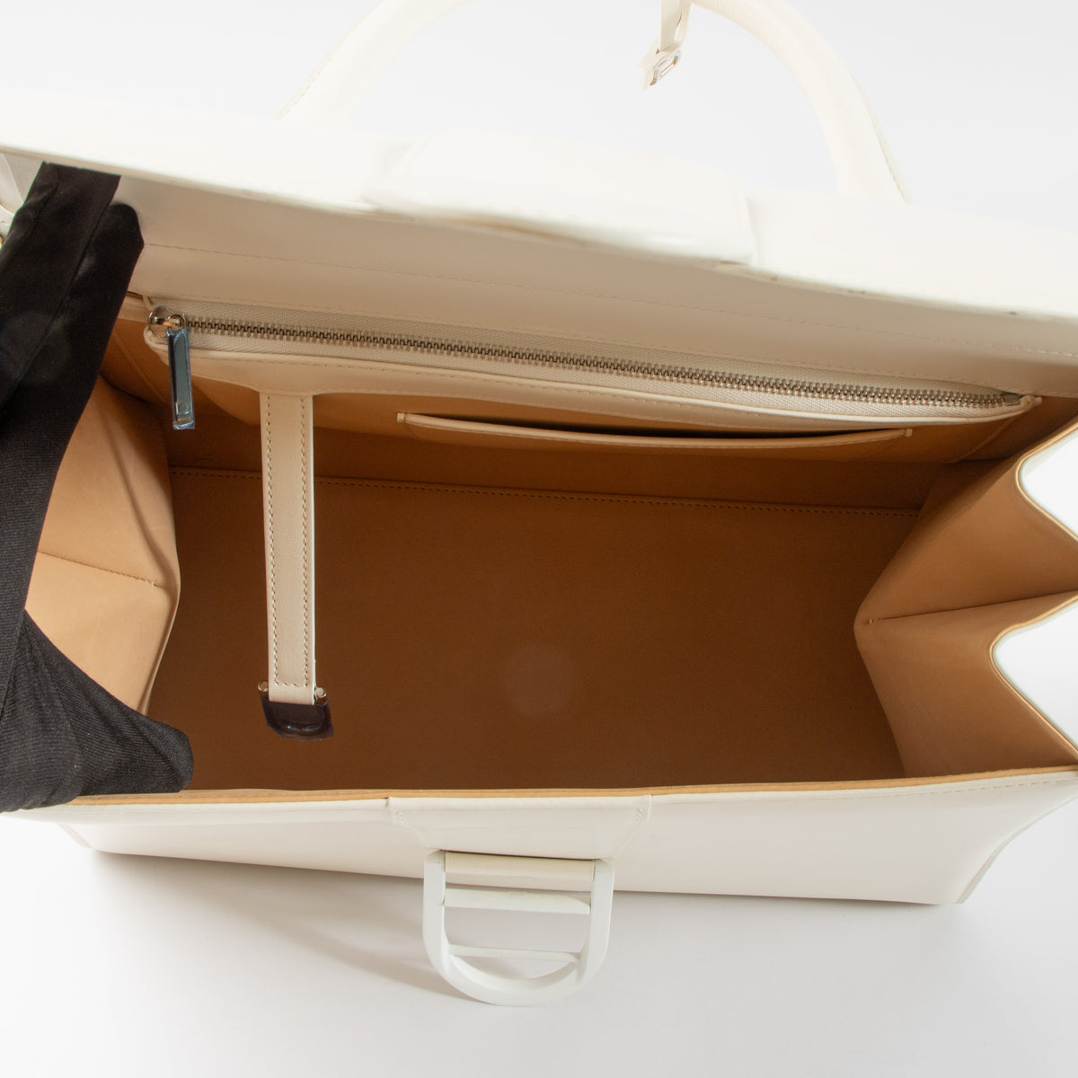 Shop this authentic Delvaux Ivory Box Calf Brillant GM Bag pre-loved on Labellov.com