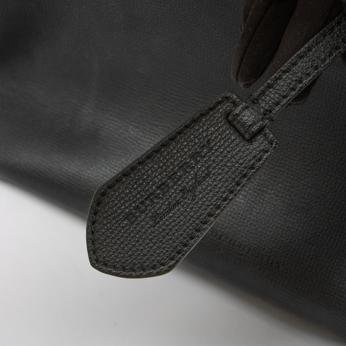 Shop this authentic Burberry Black Grained Leather Tote Shoulder Bag pre-loved on Labellov.com