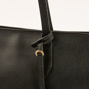 Shop this authentic Burberry Black Grained Leather Tote Shoulder Bag pre-loved on Labellov.com