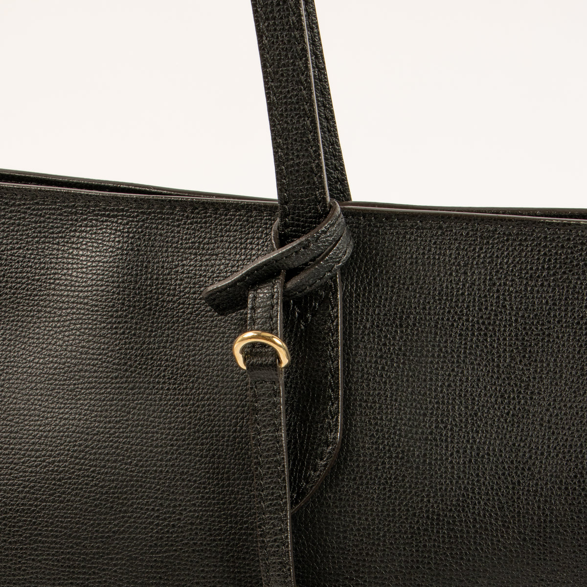 Shop this authentic Burberry Black Grained Leather Tote Shoulder Bag pre-loved on Labellov.com