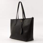 Shop this authentic Burberry Black Grained Leather Tote Shoulder Bag pre-loved on Labellov.com
