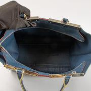 Shop this authentic Fendi Blue Leather 3Jours Top Handle Bag pre-loved on labellov.com
