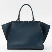 Shop this authentic Fendi Blue Leather 3Jours Top Handle Bag pre-loved on labellov.com