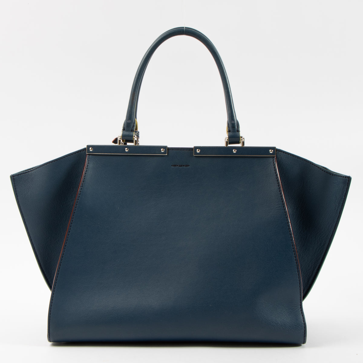 Shop this authentic Fendi Blue Leather 3Jours Top Handle Bag pre-loved on labellov.com