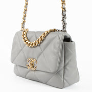 Shop the authentic Chanel Grey Small Chanel 19 Bag second hand on Labellov.com!