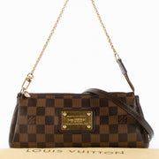 Shop the authentic Louis Vuitton Damier Ebene Eva Pochette Bag second hand on Labellov.com!