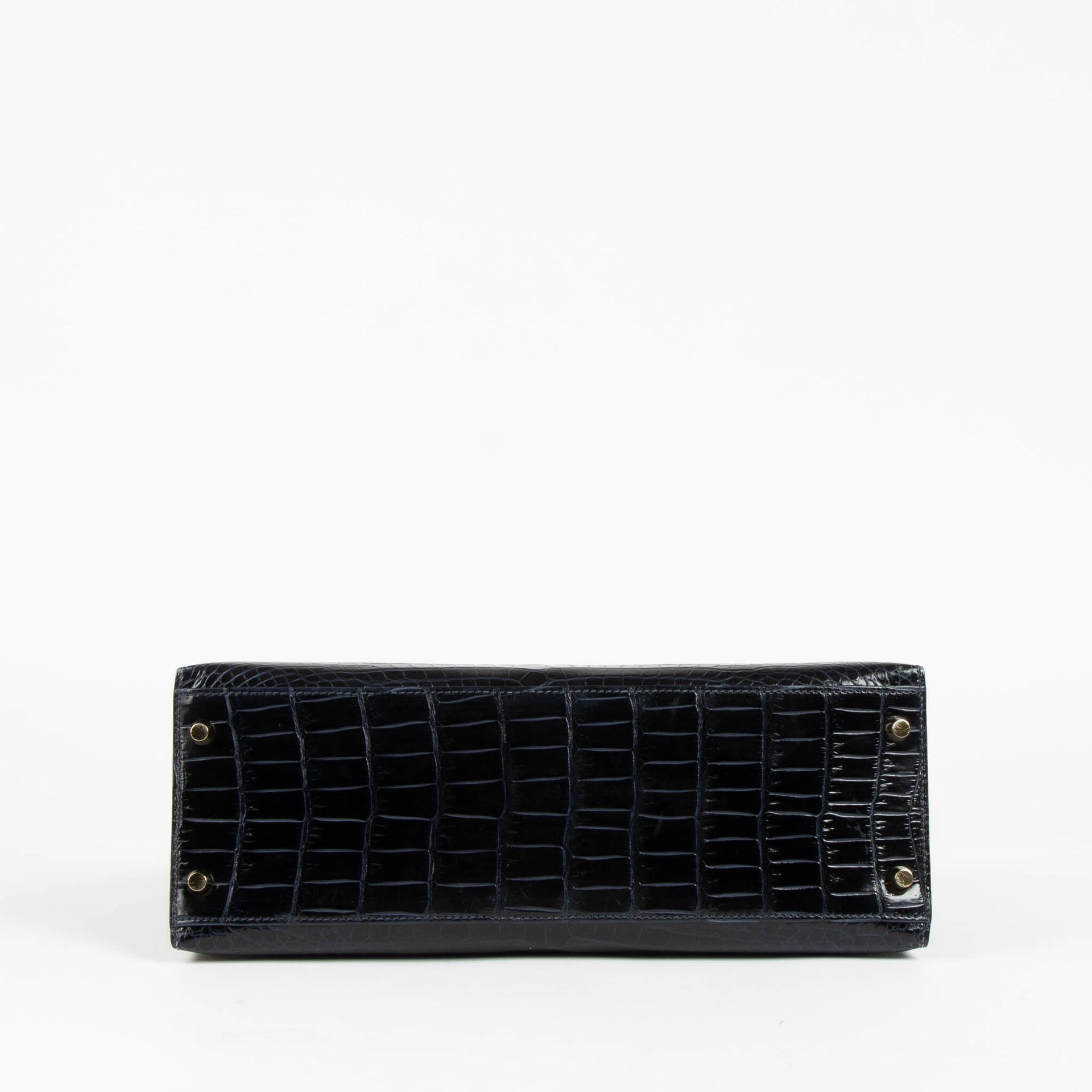 Hermès Kelly 28 Bleu Nuit Crocodile Porosus GHW