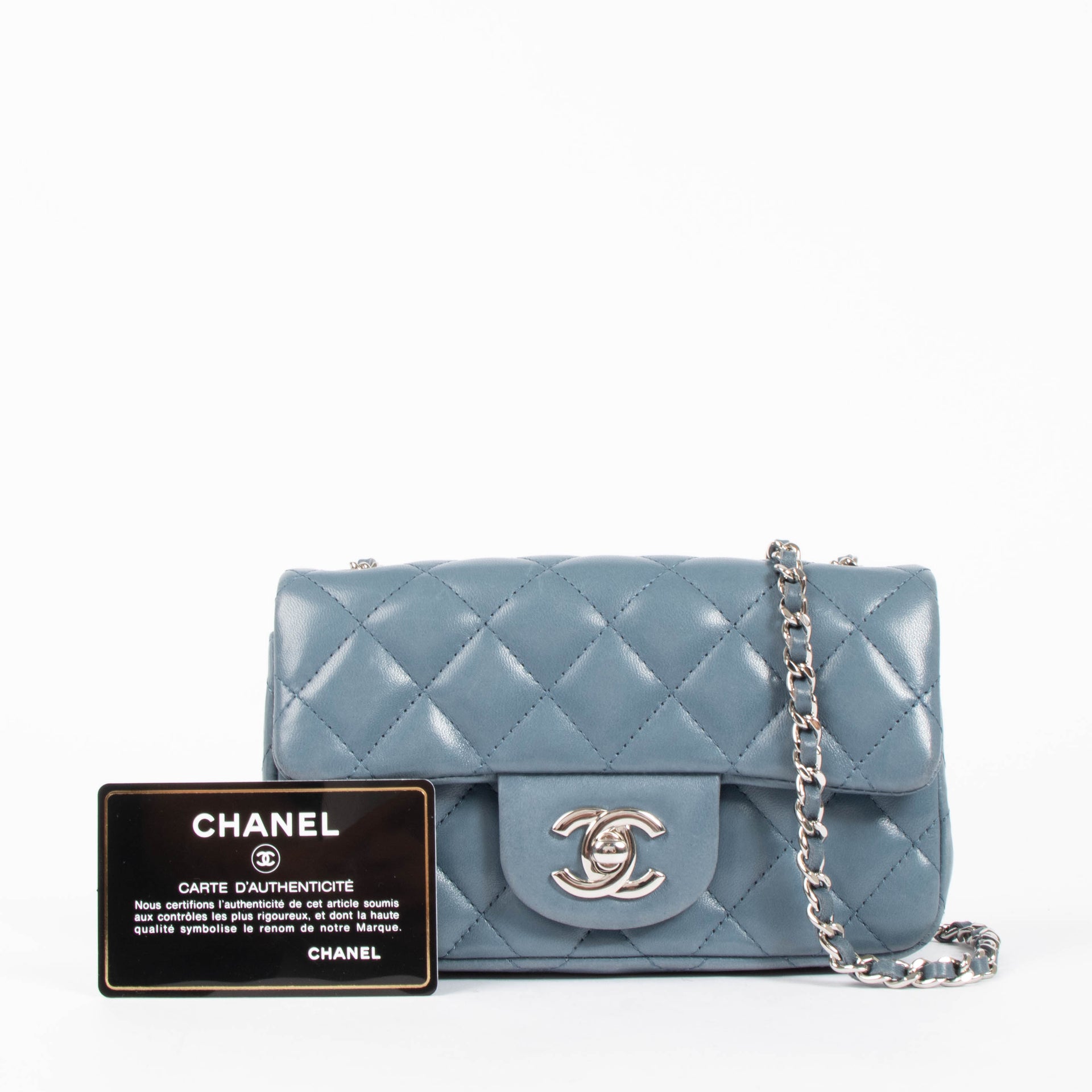Chanel Denim Blue Classic Extra Mini Flap Bag