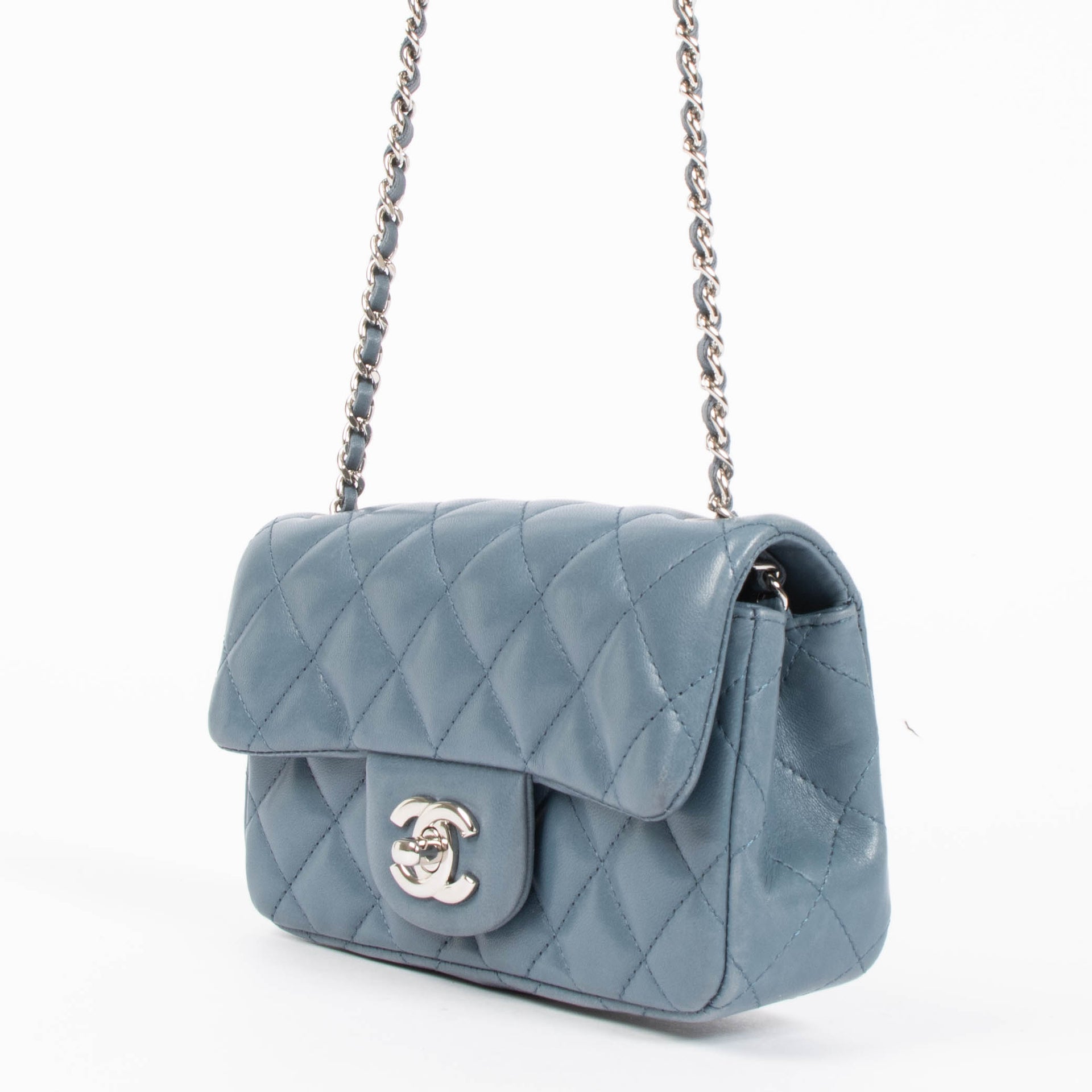 Chanel Denim Blue Classic Extra Mini Flap Bag
