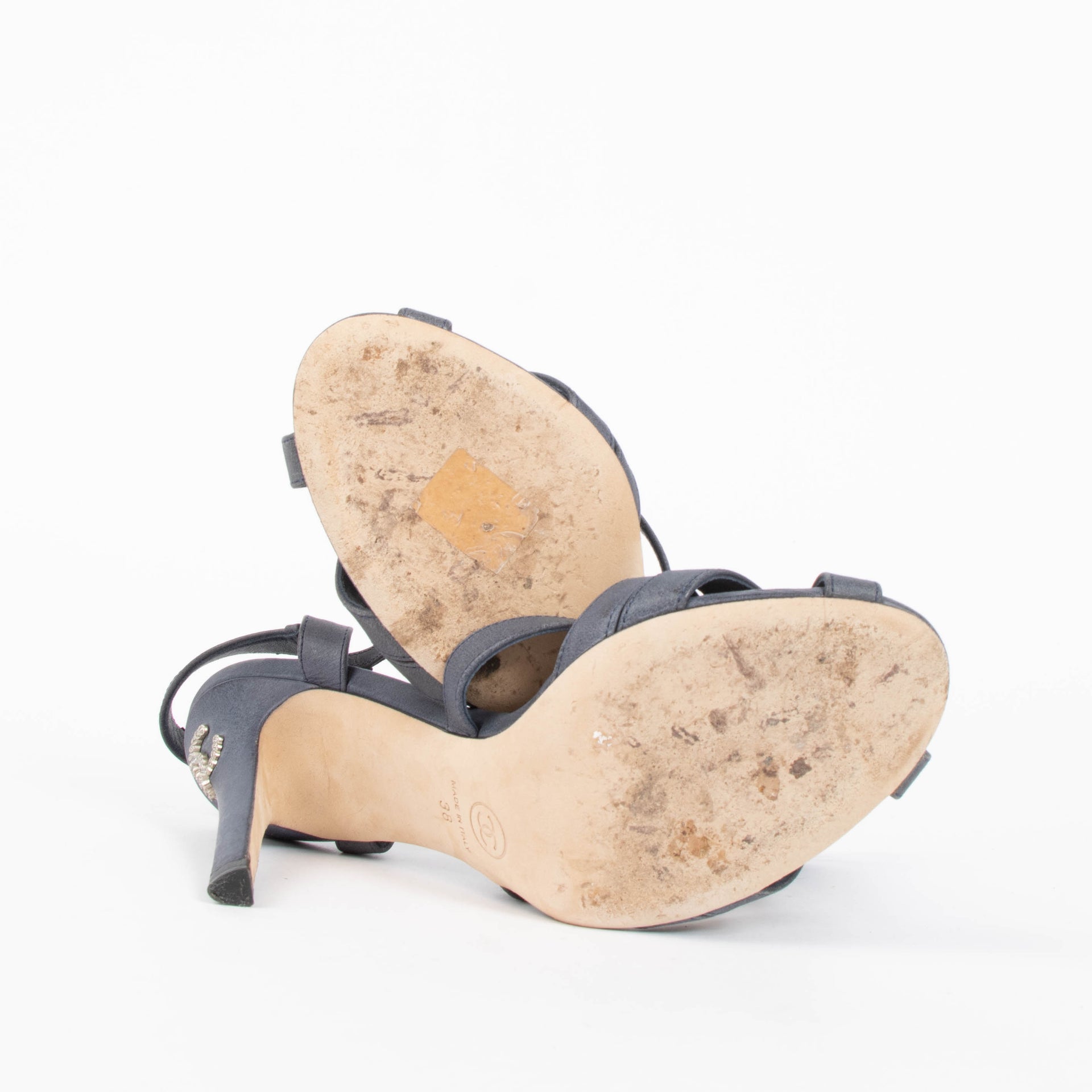 Chanel Blue Sandals with Heels - Size 38
