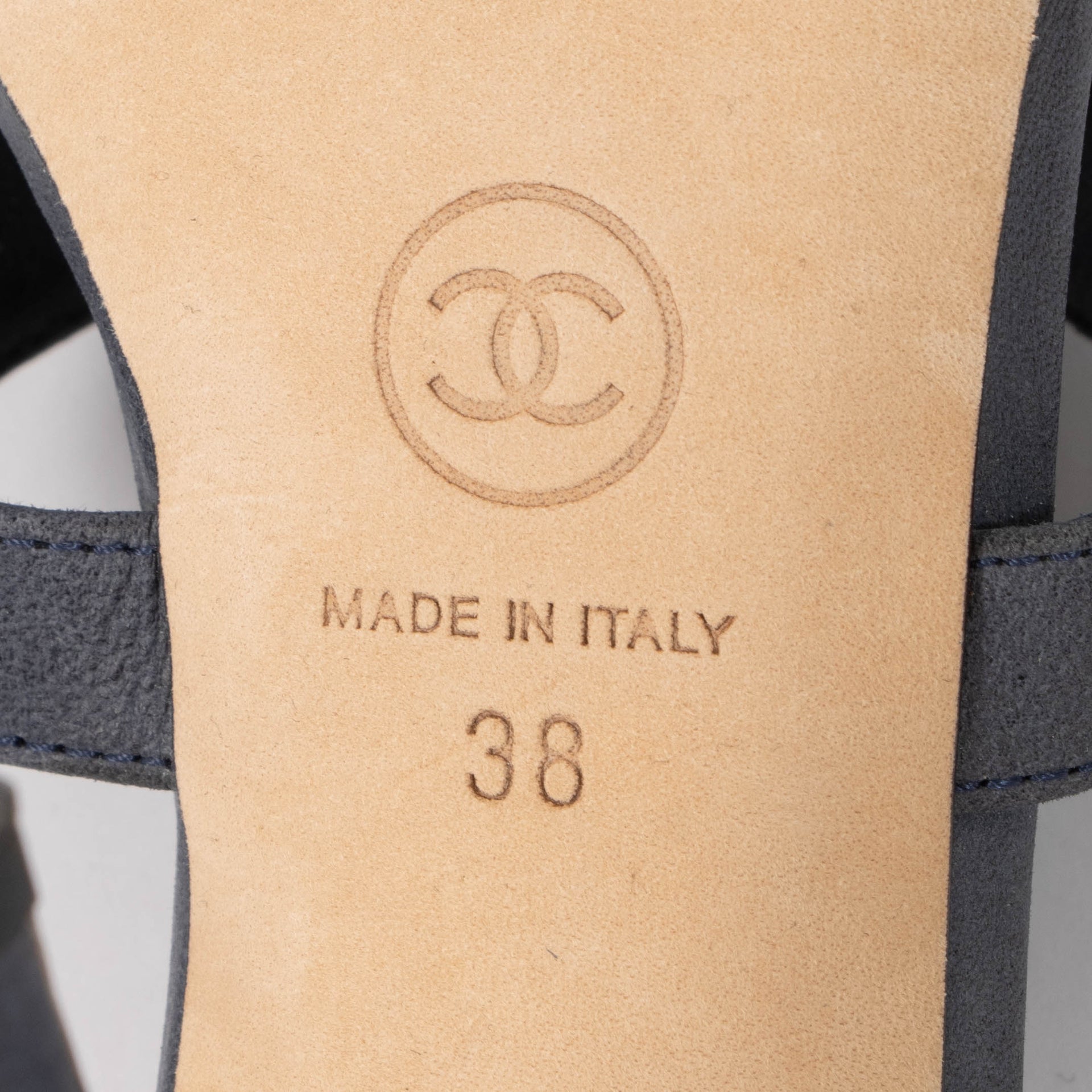 Chanel Blue Sandals with Heels - Size 38
