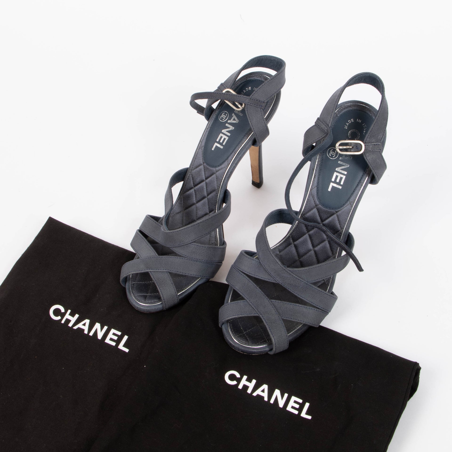 Chanel Blue Sandals with Heels - Size 38
