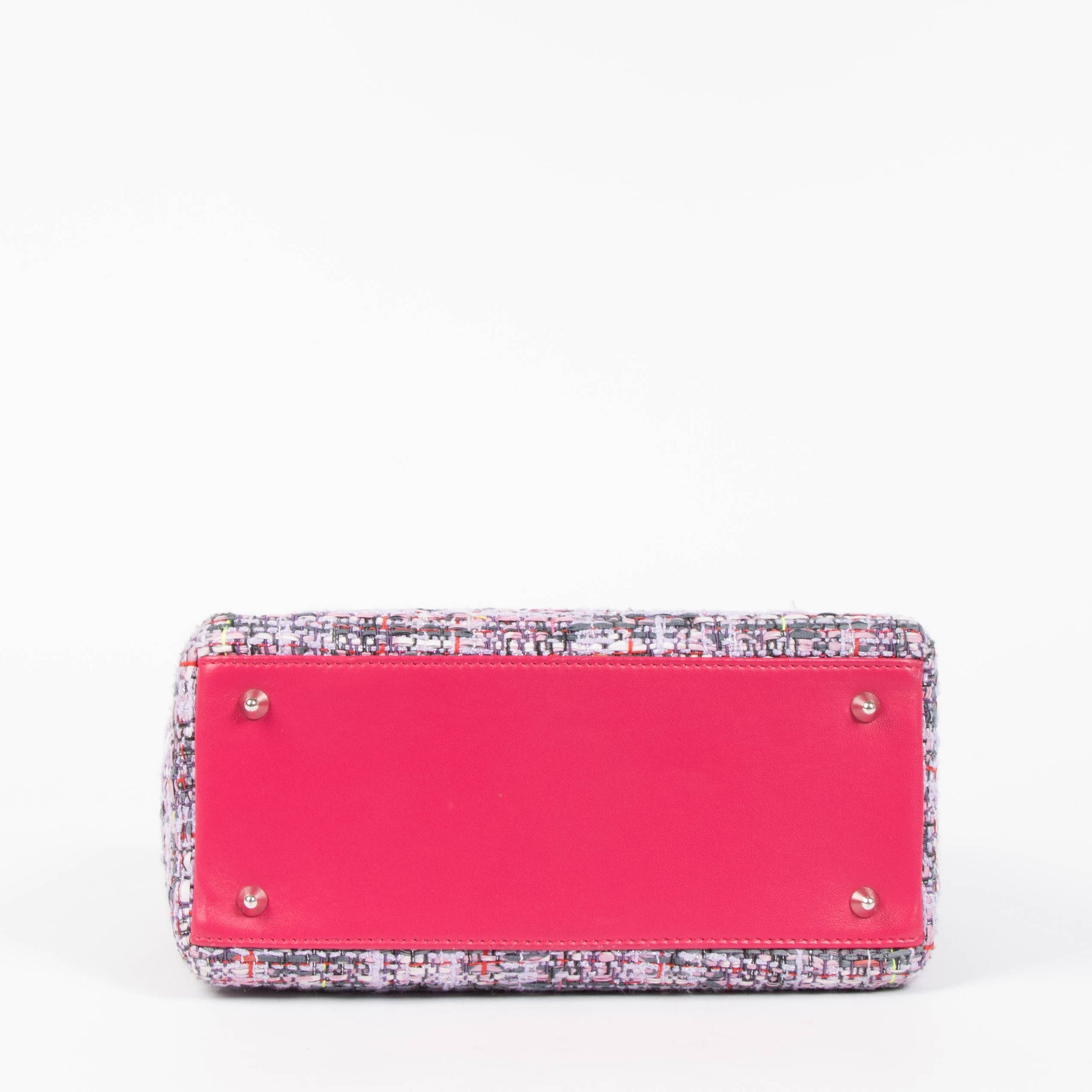 Christian Dior Pink Tweed Medium Lady Dior Bag
