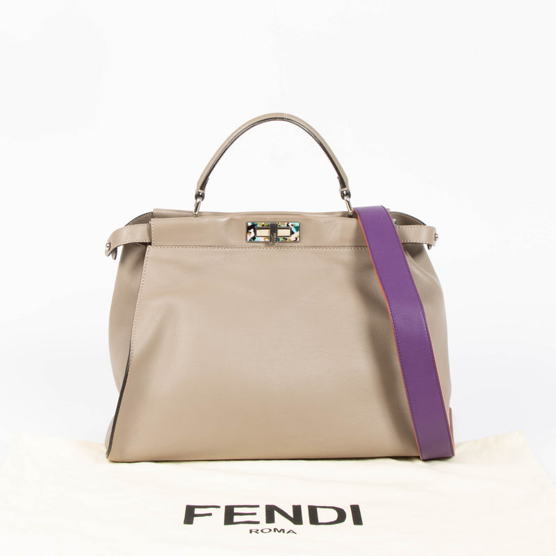 Fendi Taupe Large Peekaboo Bag