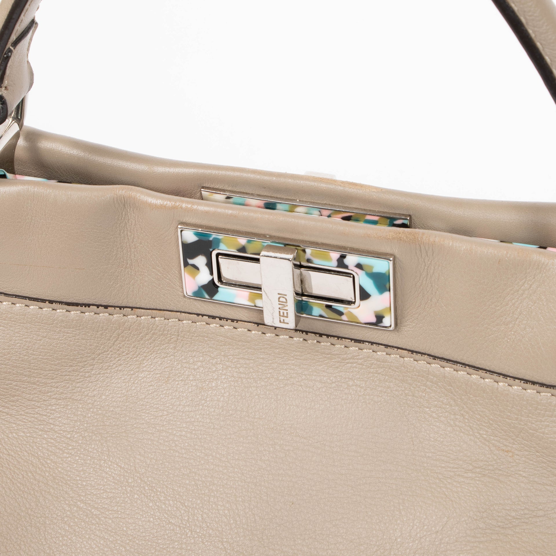 Fendi Taupe Large Peekaboo Bag