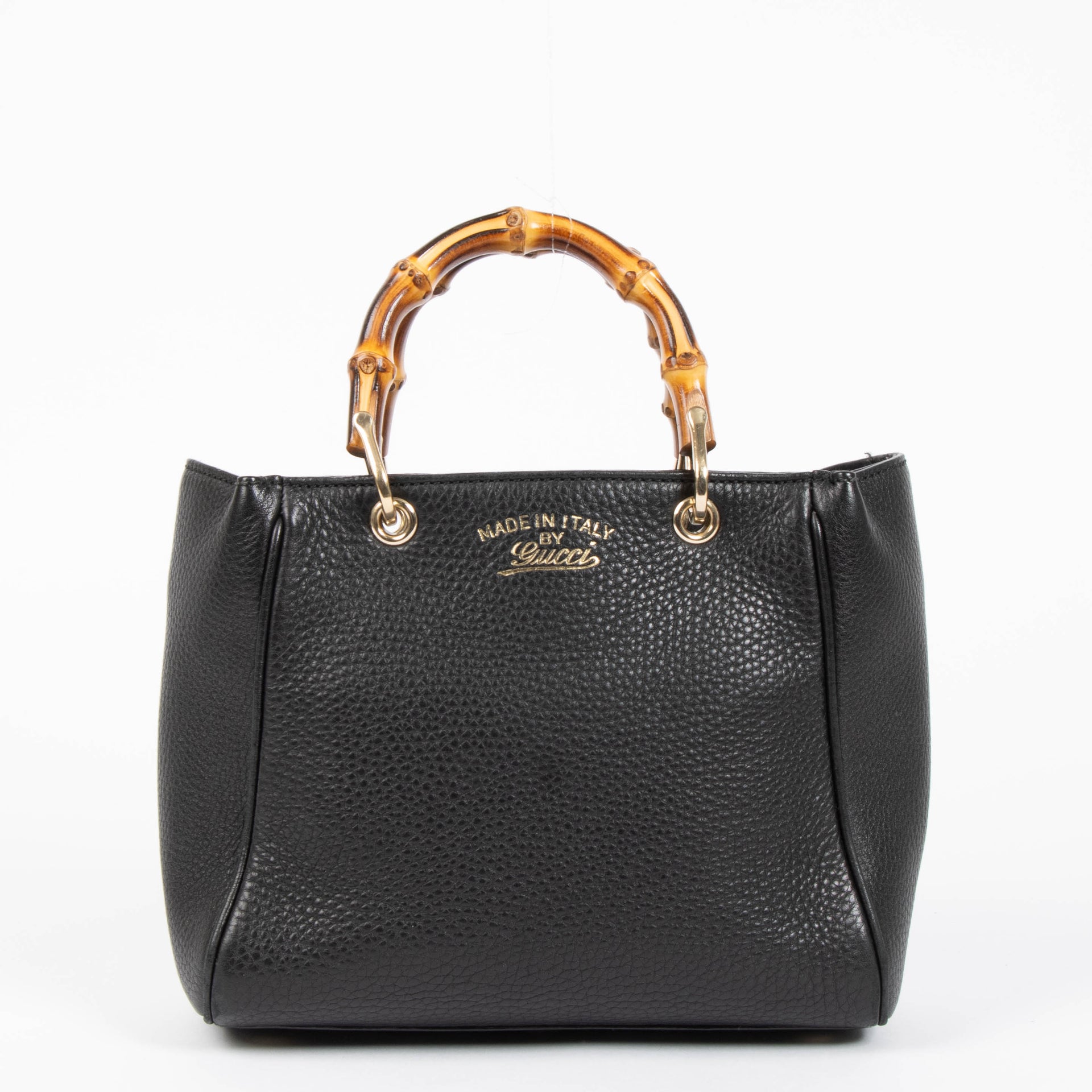 Gucci Black Mini Bamboo Shopper Bag