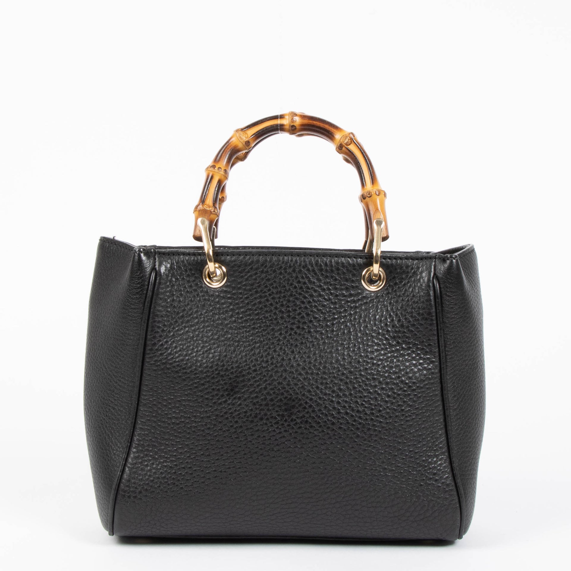 Gucci Black Mini Bamboo Shopper Bag